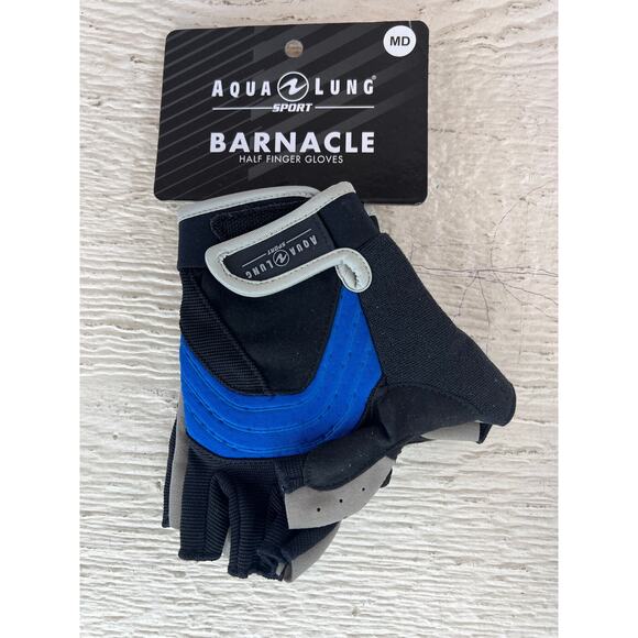 Aqua Lung Barnacle Half Finger Gloves Medium – Neoprene & Suede Palm - Picture 1 of 2